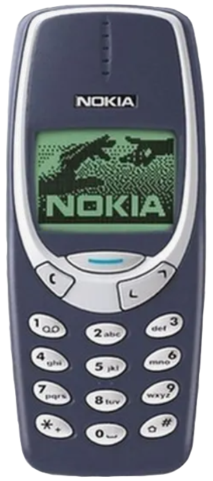 Imagem de um Nokia 3310 com fundo transparente